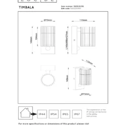 Lucide Timbala Vägglampa Enkel GU10 Sensor