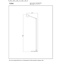 Lucide Tipik Golvlampa LED Svart