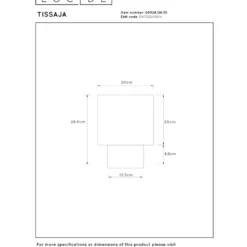 Lucide Tissaja 20 Bordslampa E14 Linne/Betong