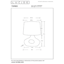 Lucide Tomeo Bordslampa E14