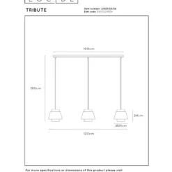 Lucide Tribute 3L Pendel E27