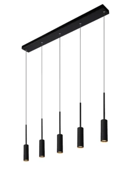 Lucide Tubule 5L Pendel LED Svart