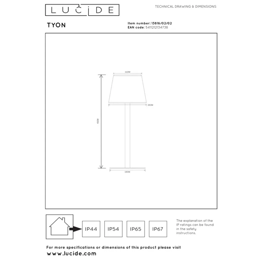 Lucide Tyon Portabel Utomhuslampa