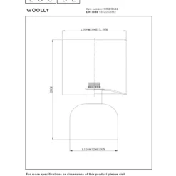 Lucide Woolly Bordslampa E14