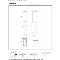 Lucide Zaro Round Vägglampa Dubbel Sensor GU10