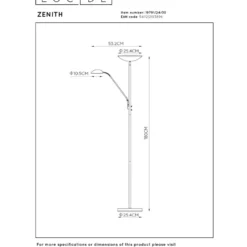Lucide Zenith Golvlampa med läslampa LED