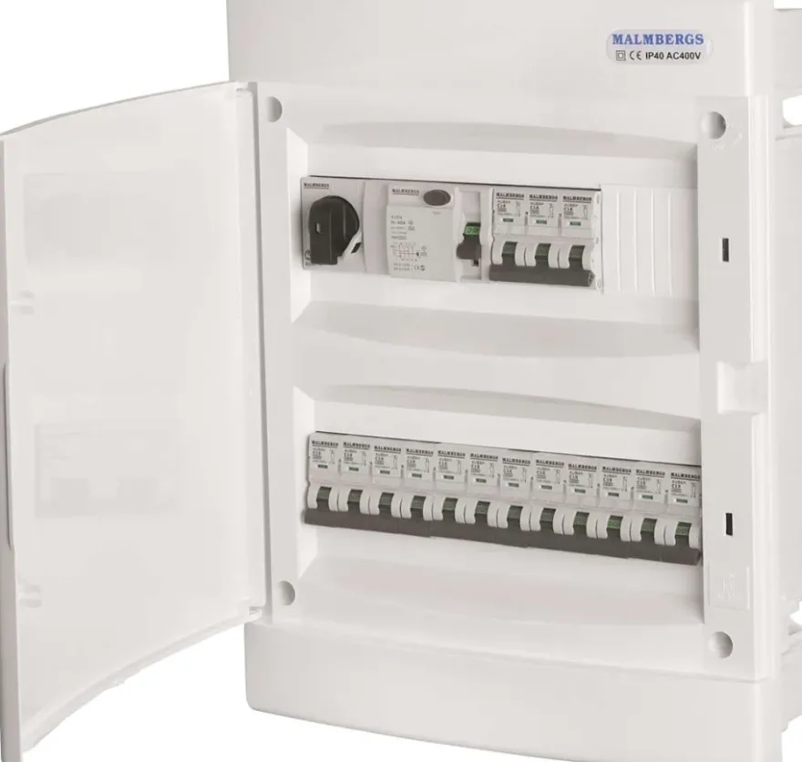 Malmbergs Förmonterad Normcentral Plast 2x12 mod Infälld