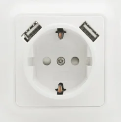 Malmbergs Gamma 1-vägsuttag med USB-uttag
