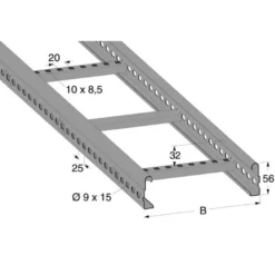 MP Bolagen Kabelstege 600mm 3m