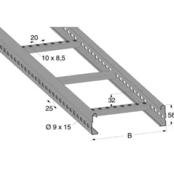 MP Bolagen Kabelstege 400mm 3m