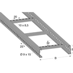 MP Bolagen Kabelstege 200mm 3m