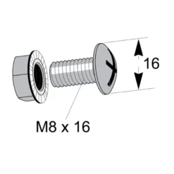 MP Bolagen Skruvpack M8x16mm 50st