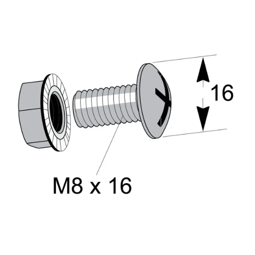 MP Bolagen Skruvpack M8x16mm 50st