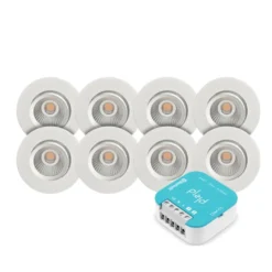 Namron Alfa Eco Downlight 8W 8-pack + Plejd