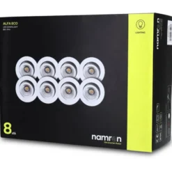 Namron Alfa Eco LED Downlight 8-pack