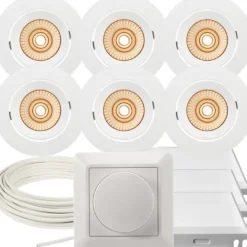 Namron Alfa Reflektor Tune LED Downlightpaket 6-pack