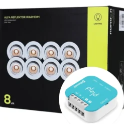 Namron Alfa Reflektor Tune LED Downlight 10W 8-pack + Plejd