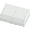 Namron Edge 2-vägsuttag med lock INF IP44