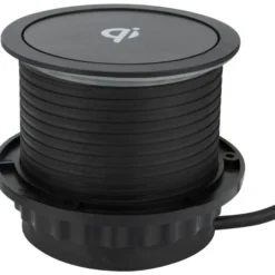 Namron Pop-Up Bordsmodul 3-vägsuttag 2xUSB Trådlös Laddning