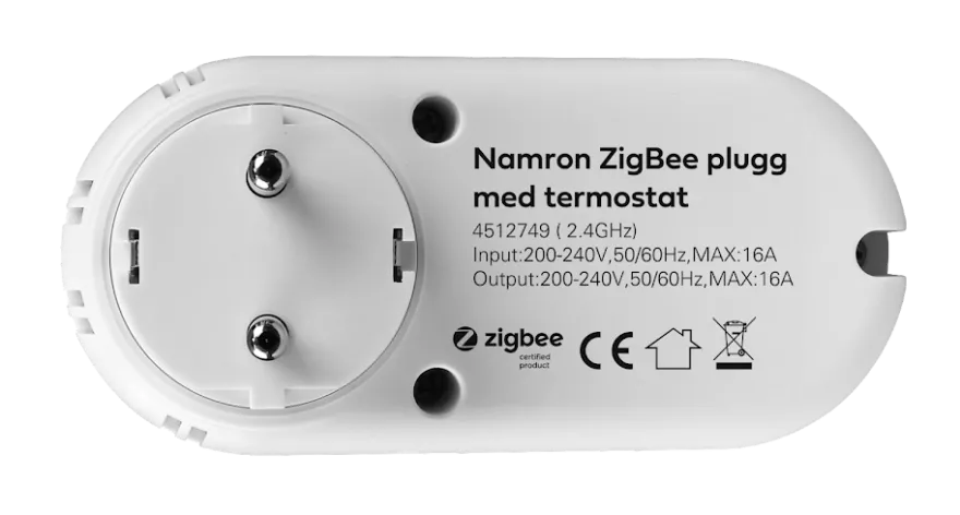 Namron Zigbee Termostatplug 16A