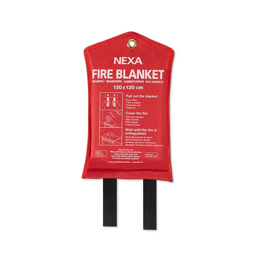 Nexa Brandfilt Silikon FBS-120 120x120cm Röd