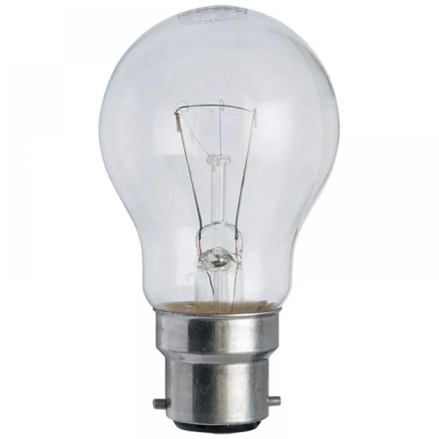 Normallampa B22 15W Klart 240V