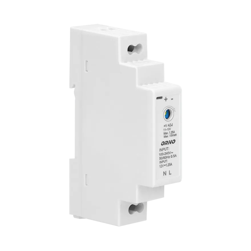 Nätadaptor 12V DC 1,25A 15W 1moduler