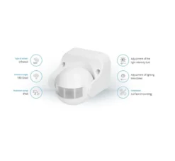 PIR rörelsevakt 180° IP44