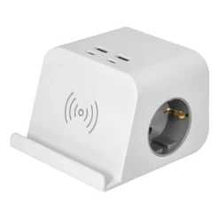 Powerstrip Bordsladdare Trådlös 2-vägs 2xUSB-C 2xUSB-A