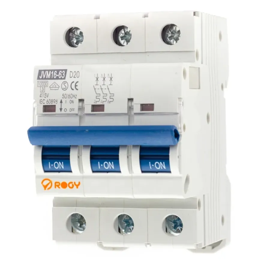 Rogy Minibrytare 3-pol D-typ 20A