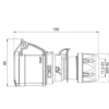 Skarvuttag CEE 432-6 32A 3-fas IP44