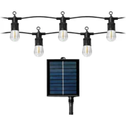 Solar Filament LED Ljusslinga Solcell 10m