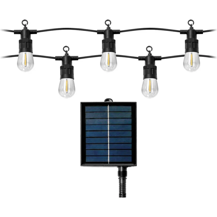 Solar Filament LED Ljusslinga Solcell 10m