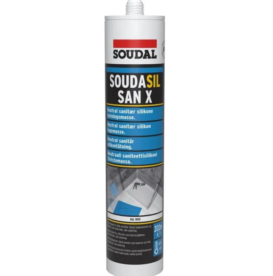 Soudal Silikon Soudasil SAN X 300ml Vit