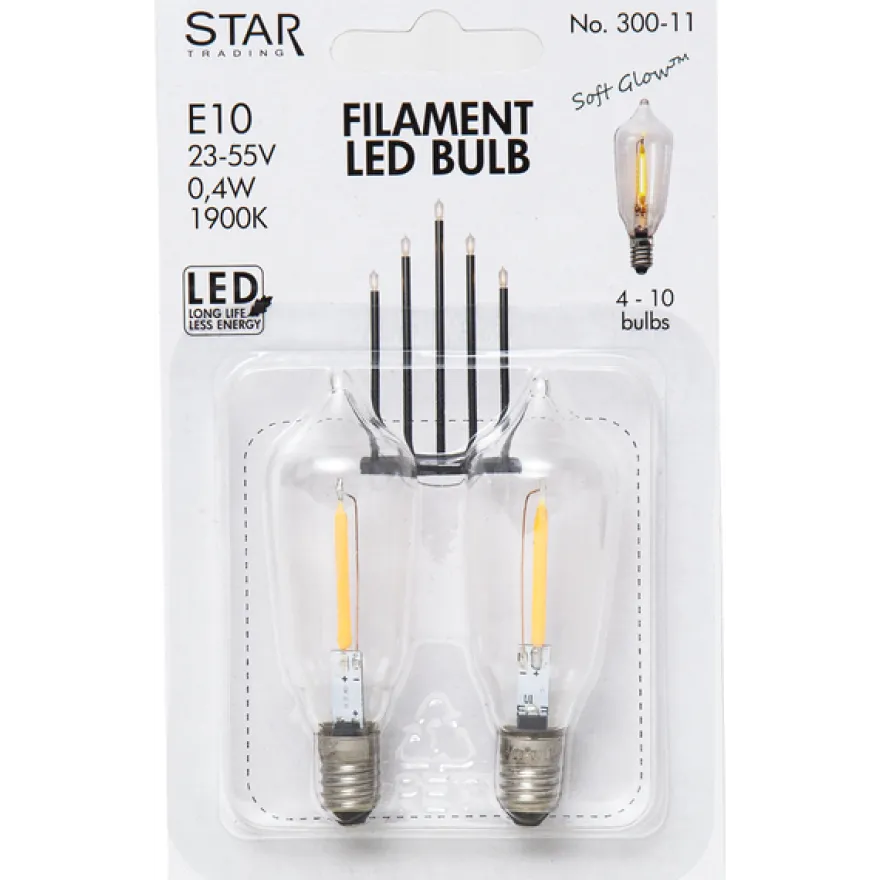 Star Trading LED reservlampa E10 0,4W 23-55V 2-pack