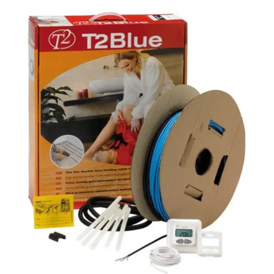 T2BLÅ-10 100W 10 meter 1m² Utan Termostat