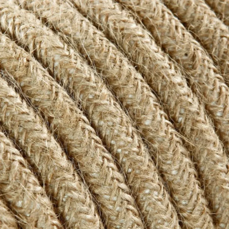 Textilkabel Jute Rund 2x0,75mm²