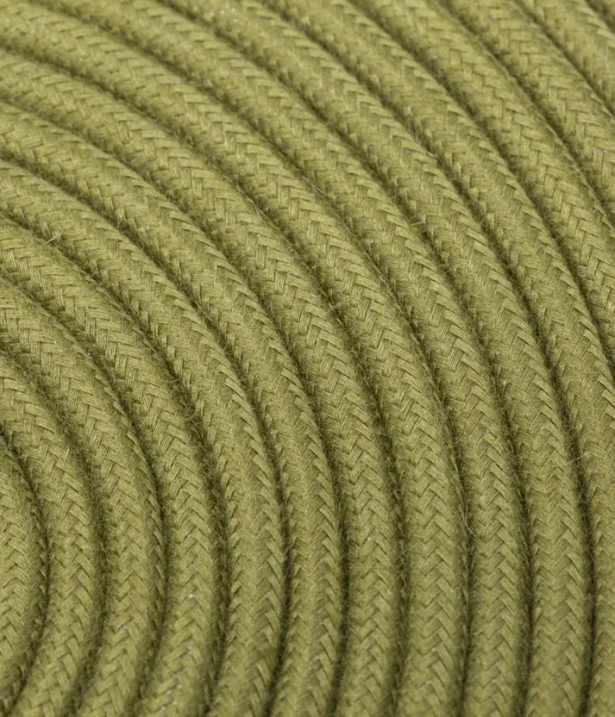 Textilkabel Olivgrön 2x0,75mm²