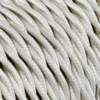 Textilkabel Tvinnad Benvit 2x0,75mm²