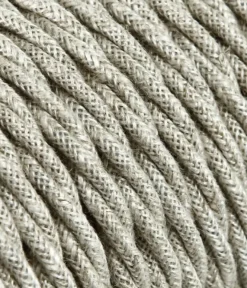 Textilkabel Tvinnad Linne Beige 2x0,75mm²