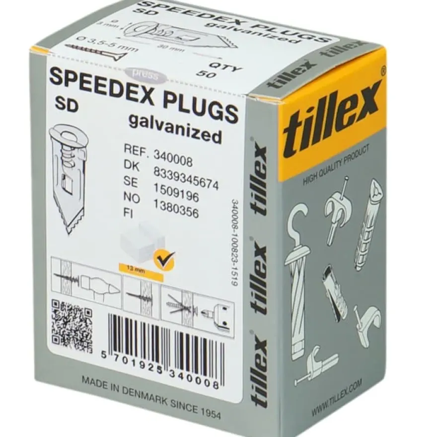 Tillex Skivfäste Speedex 9-13mm 50-pack