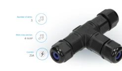 T-koppling förskruvningsskarv 3x4mm² IP68