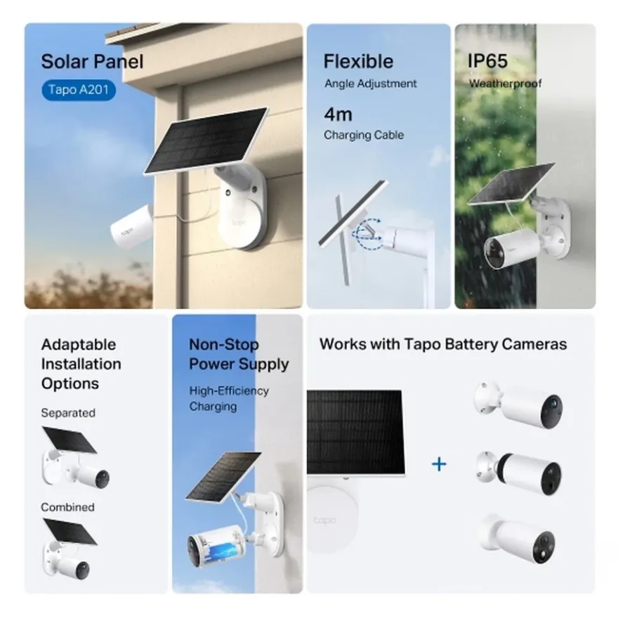 TP-Link Tapo A201 Solpanel för Tapo-kameror