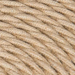 Tvinnad Textilkabel Jute 3x0,75mm² Säckväv