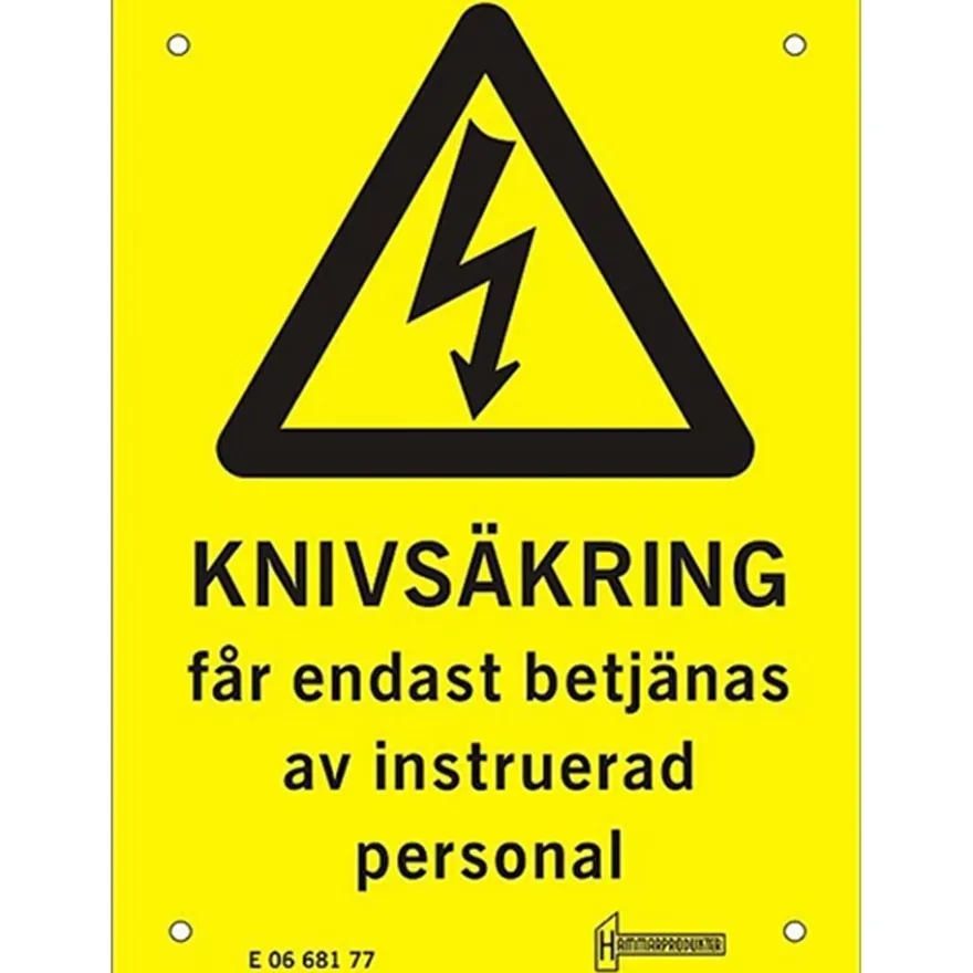 Varningsskylt H26