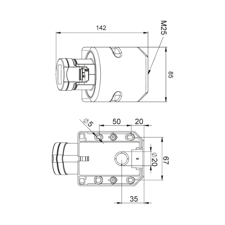 Vägguttag CEE 216-6 16A 1-fas IP44