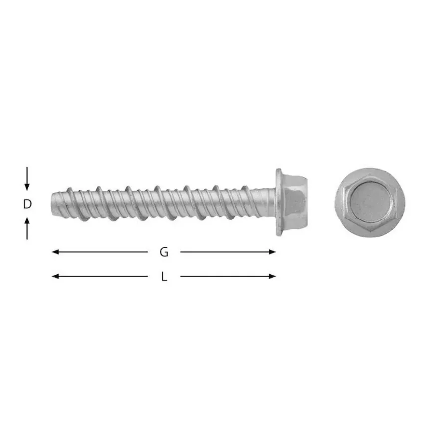 VSB Betongskruv 6-kant UTV 100-pack