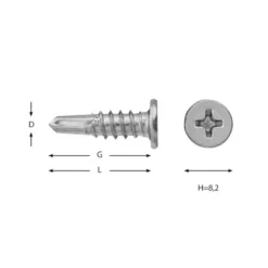 VSB Montageskruv Balk 3 mm Låg 4,8x17 FZB 250-pack