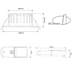 Westal Downlight WLD FR72 Flex Tilt