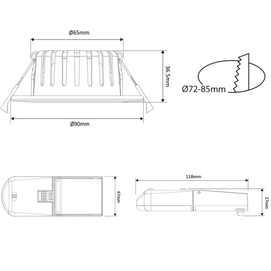 Westal Downlight WLD FR72 Flex Tilt